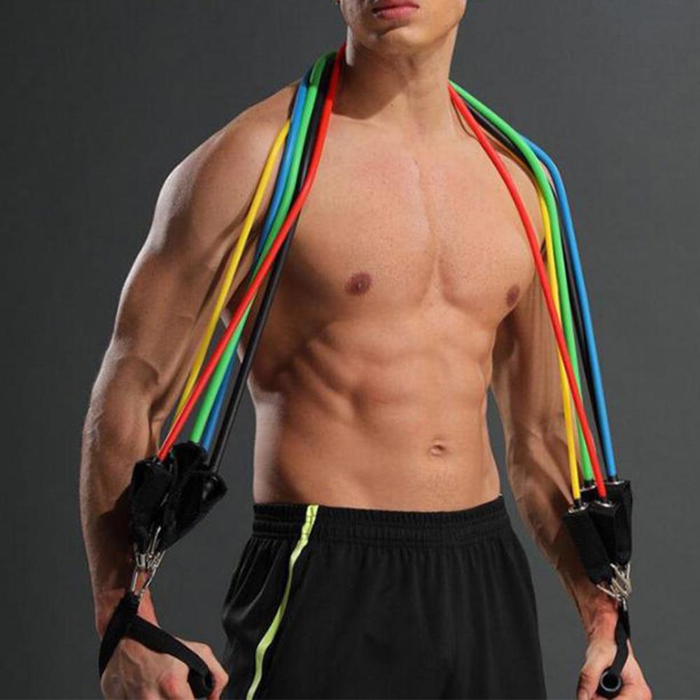Impact Shop 200001973 11pcs 11pcs Pull Rope Fitness Exercises Resistance Bands Training Workout Yoga