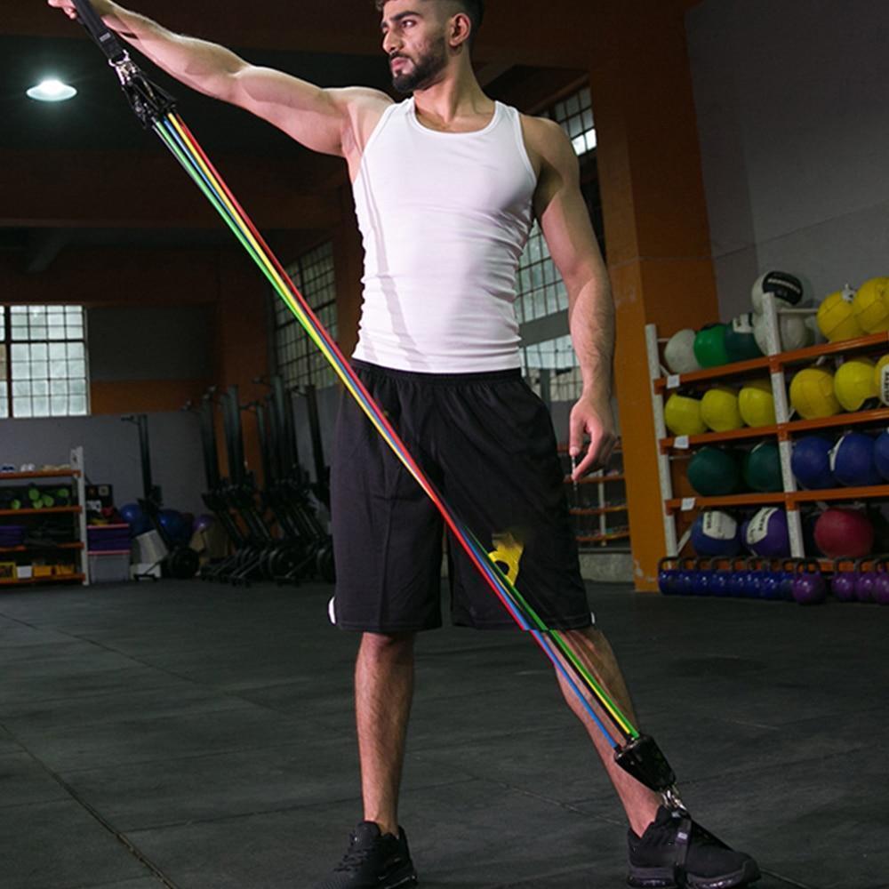 Impact Shop 200001973 11pcs 11pcs Pull Rope Fitness Exercises Resistance Bands Training Workout Yoga