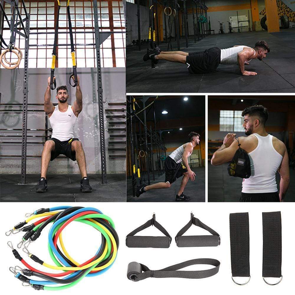 Impact Shop 200001973 11pcs 11pcs Pull Rope Fitness Exercises Resistance Bands Training Workout Yoga