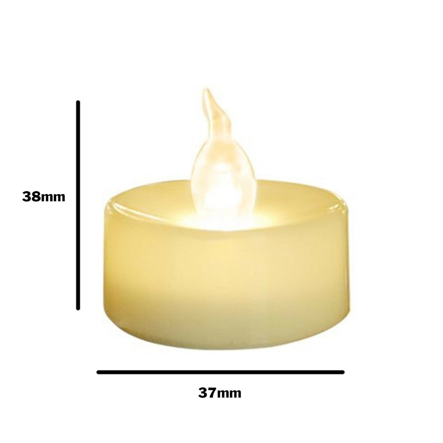12Pcs Battery Operated LED Tea Lights Candles Flameless Flickering Weeding Decor