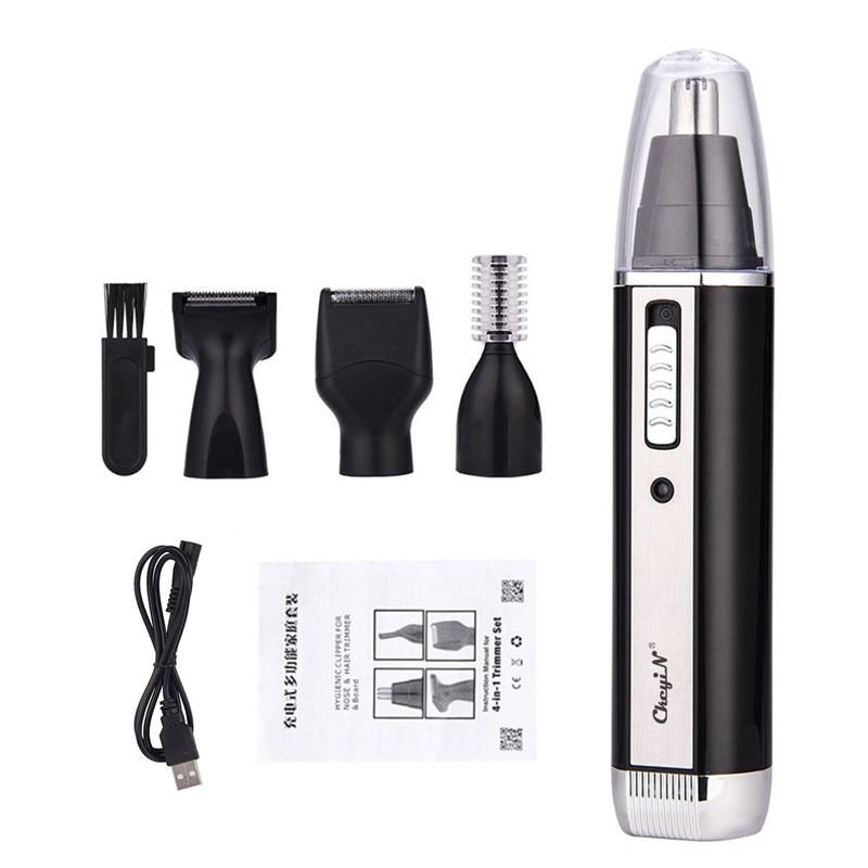 4 in 1 Professional Electric Rechargeable Nose and Ear Hair Trimmer Shaver Temple Cut For Men Personal Care Tools S36