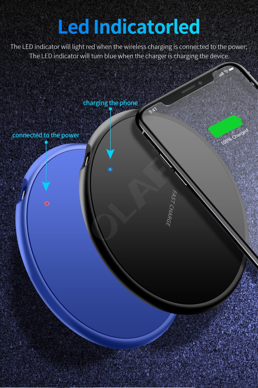 10W Fast Wireless Charger For iphone 11 8 Plus Qi Wireless Charging Pad For Samsung S10 Huawei P30 Pro Phone Charger Adapter