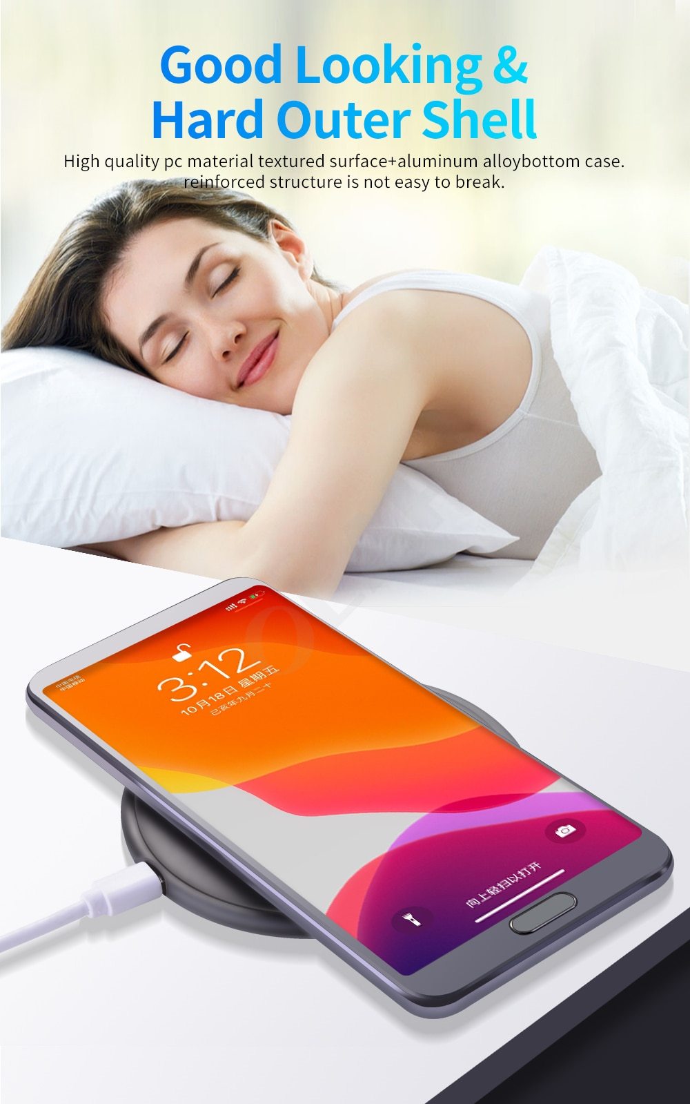 10W Fast Wireless Charger For iphone 11 8 Plus Qi Wireless Charging Pad For Samsung S10 Huawei P30 Pro Phone Charger Adapter