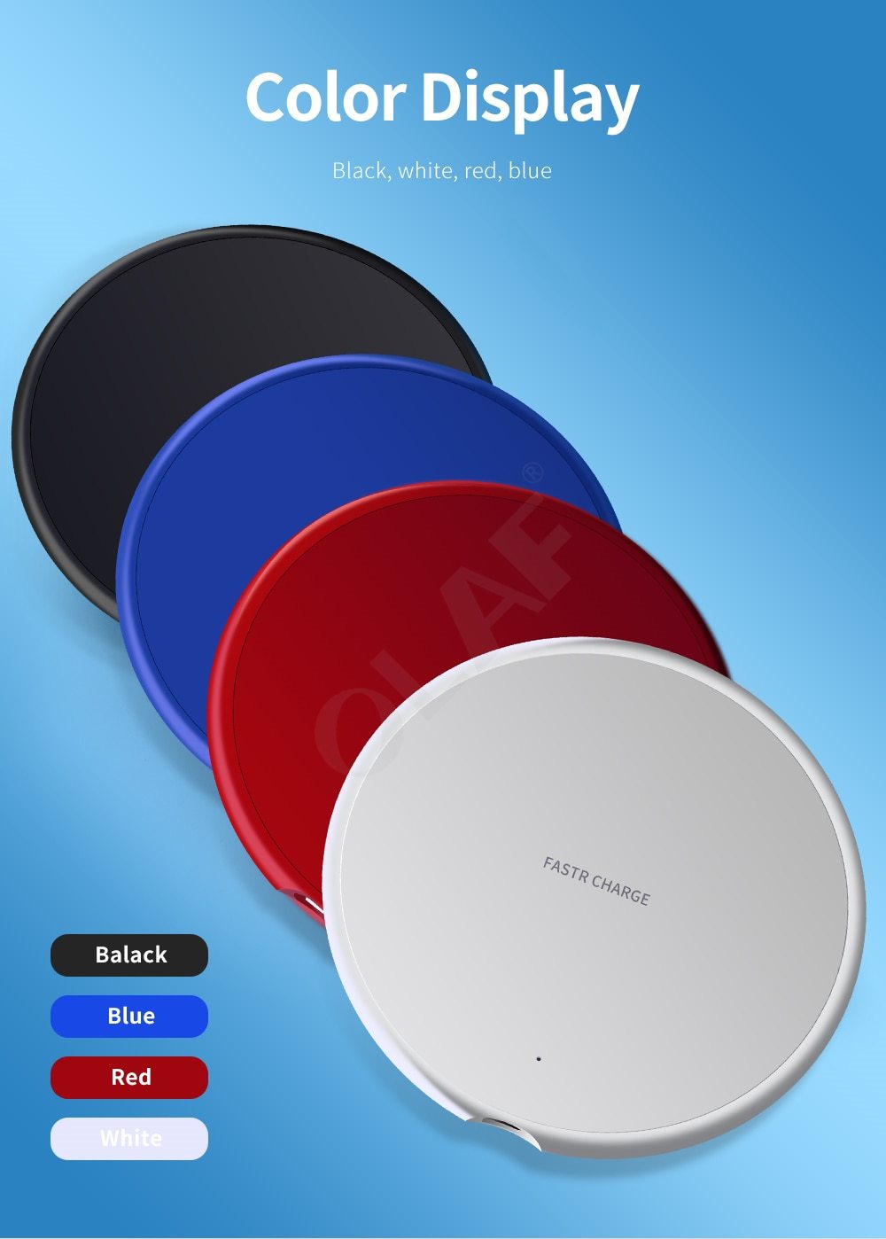 10W Fast Wireless Charger For iphone 11 8 Plus Qi Wireless Charging Pad For Samsung S10 Huawei P30 Pro Phone Charger Adapter