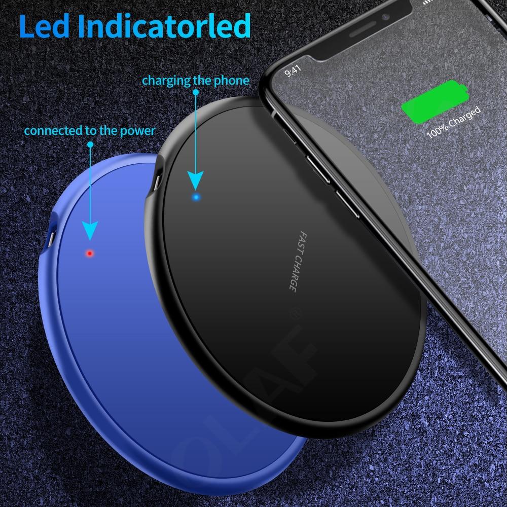 10W Fast Wireless Charger For iphone 11 8 Plus Qi Wireless Charging Pad For Samsung S10 Huawei P30 Pro Phone Charger Adapter