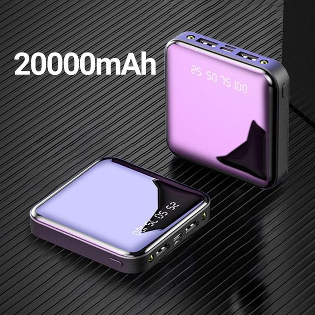 20000mAh Mini Power Bank For Xiaomi Phone 10000mah Portable Charger LED Power 4500mAh Power Bank External Battery Pack Powerbank