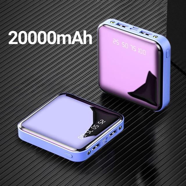 20000mAh Mini Power Bank For Xiaomi Phone 10000mah Portable Charger LED Power 4500mAh Power Bank External Battery Pack Powerbank