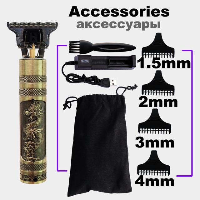 2020 USB Rechargeable Hair Clipper Electric hair trimmer Cordless Shaver Trimmer 0mm Men Barber Hair Cutting Machine for men