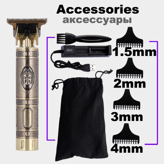 2020 USB Rechargeable Hair Clipper Electric hair trimmer Cordless Shaver Trimmer 0mm Men Barber Hair Cutting Machine for men