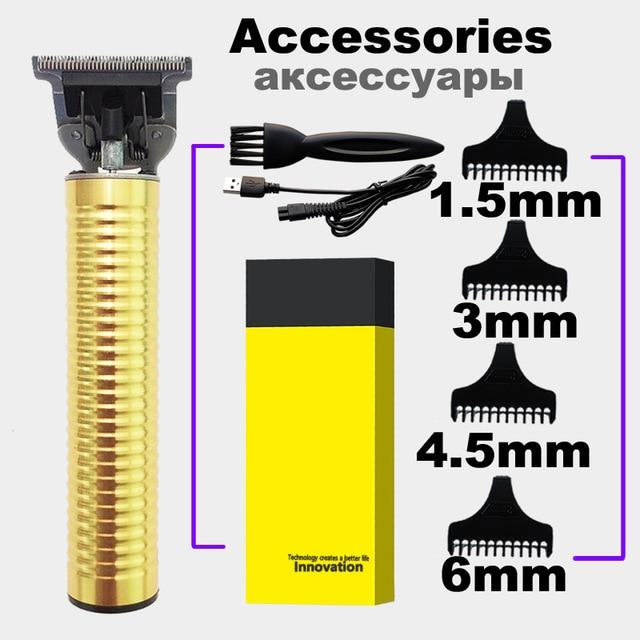 2020 USB Rechargeable Hair Clipper Electric hair trimmer Cordless Shaver Trimmer 0mm Men Barber Hair Cutting Machine for men
