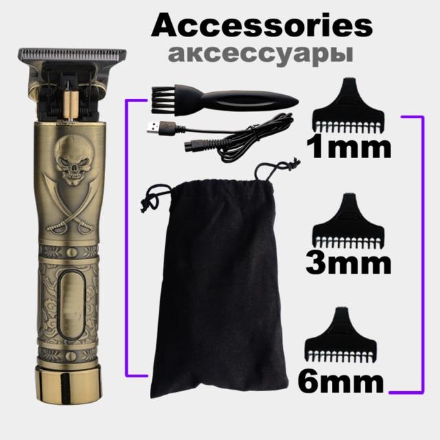 2020 USB Rechargeable Hair Clipper Electric hair trimmer Cordless Shaver Trimmer 0mm Men Barber Hair Cutting Machine for men