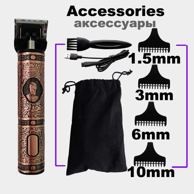 2020 USB Rechargeable Hair Clipper Electric hair trimmer Cordless Shaver Trimmer 0mm Men Barber Hair Cutting Machine for men