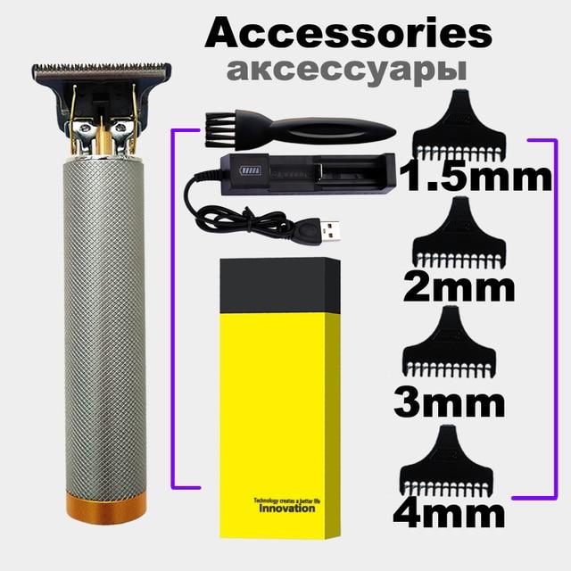 2020 USB Rechargeable Hair Clipper Electric hair trimmer Cordless Shaver Trimmer 0mm Men Barber Hair Cutting Machine for men