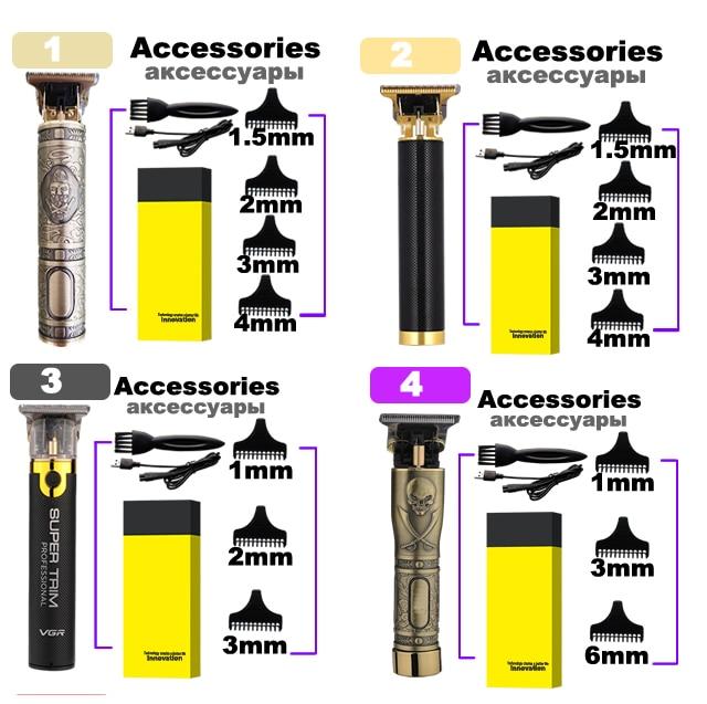 2020 USB Rechargeable Hair Clipper Electric hair trimmer Cordless Shaver Trimmer 0mm Men Barber Hair Cutting Machine for men