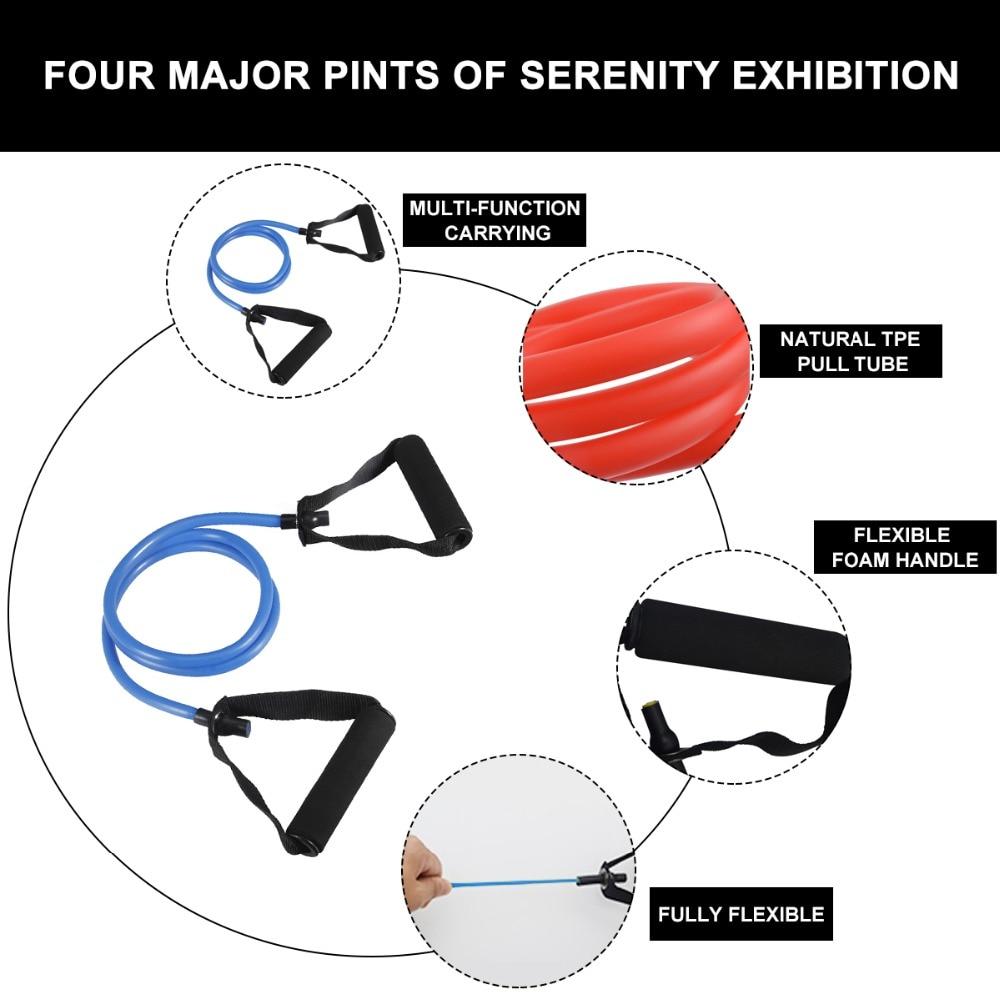 120cm Yoga Pull Rope Resistance Bands Fitness Gum Elastic Bands Fitness Equipment Rubber expander Workout Exercise Training Band