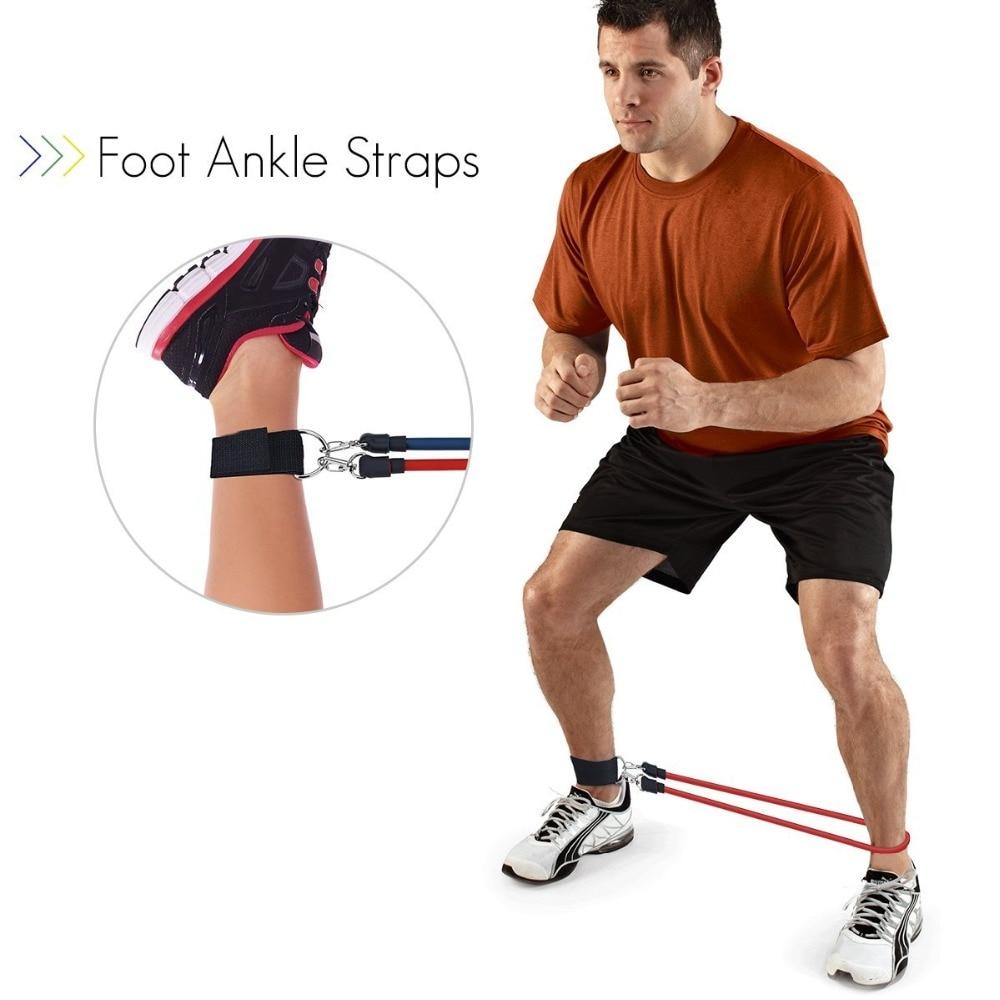 11 Pcs Elastic Resistance Bands Sets Workout Rubber Elast Band For Fitness Sports Gym Exercise Equipment Training Pull Rope
