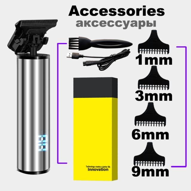 2020 USB Rechargeable Hair Clipper Electric hair trimmer Cordless Shaver Trimmer 0mm Men Barber Hair Cutting Machine for men
