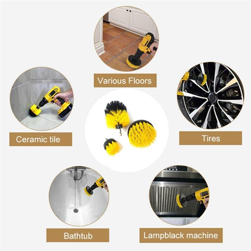 2020 Hot Sale Drill Brush Cleaner Scrubbing Brushes for Bathroom Surface Grout Tile Tub Shower Kitchen Auto Care Cleaning Tools