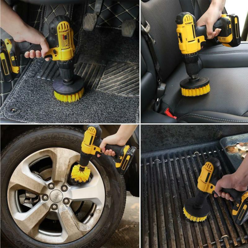 2020 Hot Sale Drill Brush Cleaner Scrubbing Brushes for Bathroom Surface Grout Tile Tub Shower Kitchen Auto Care Cleaning Tools