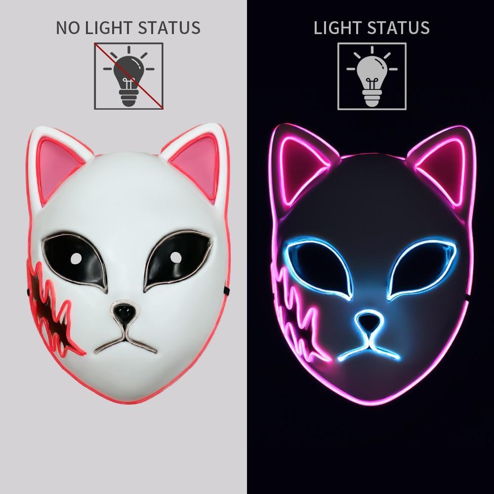 Anime Demon Slayer LED Cosplay Mask