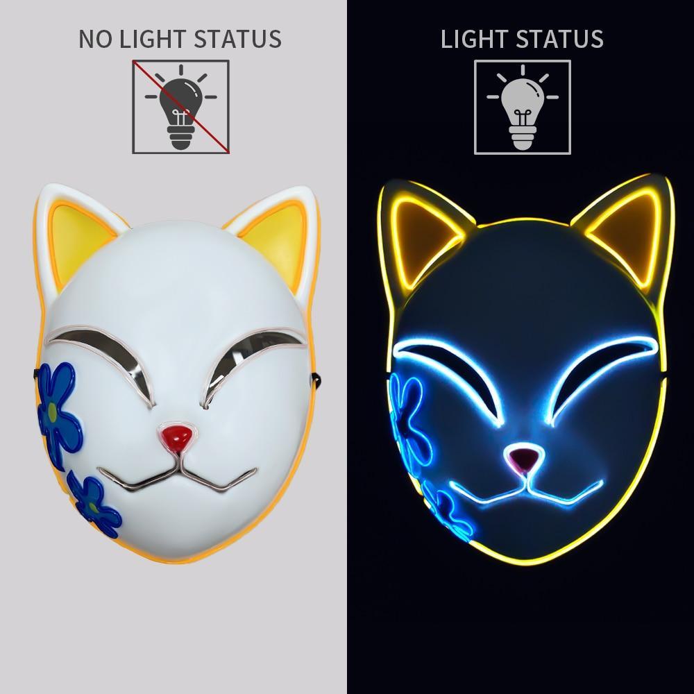 Anime Demon Slayer LED Cosplay Mask