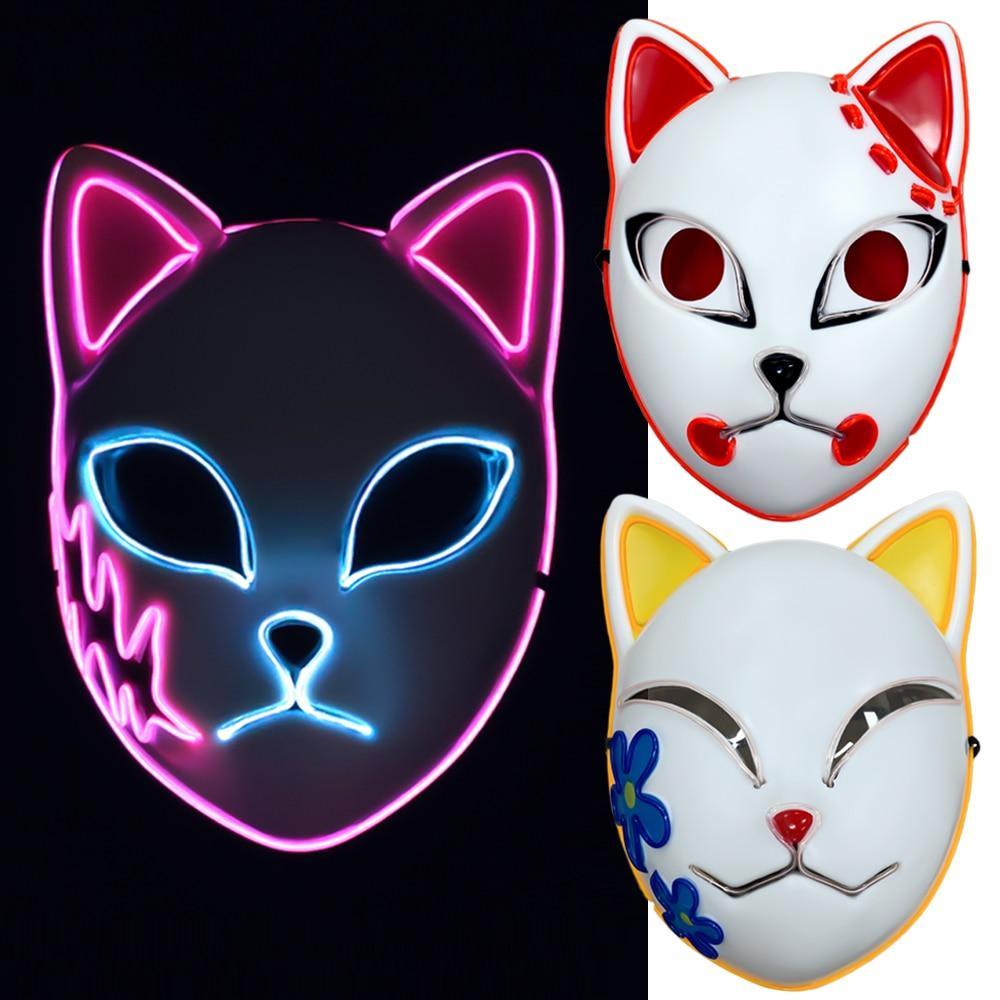 Anime Demon Slayer LED Cosplay Mask