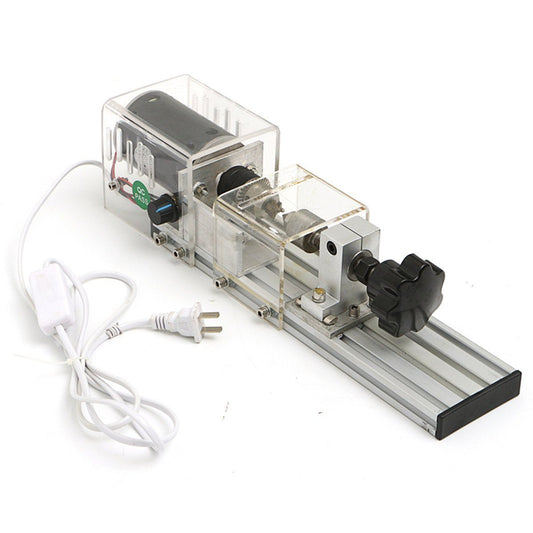350W Mini Lathe Machine Woodworking DIY Set with Power Adapter