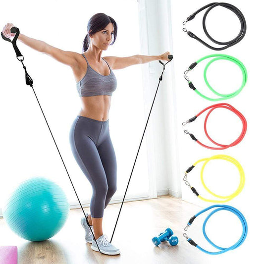 Impact Shop 200001973 11pcs 11pcs Pull Rope Fitness Exercises Resistance Bands Training Workout Yoga