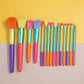 15pcs Colorful Makeup Brush Set