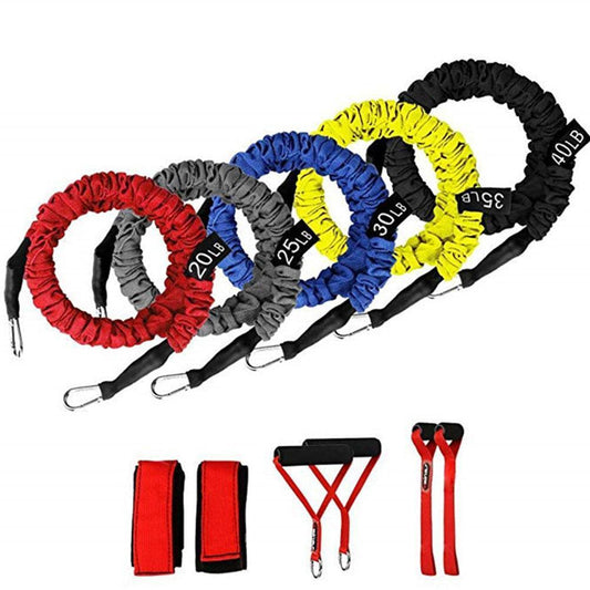 150 Lbs Gym Fitness Resistance Bands Set 12 pcs