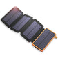 20000mAh Solar Power Bank With LED Flashlight Rainproof Dustproof Shockproof