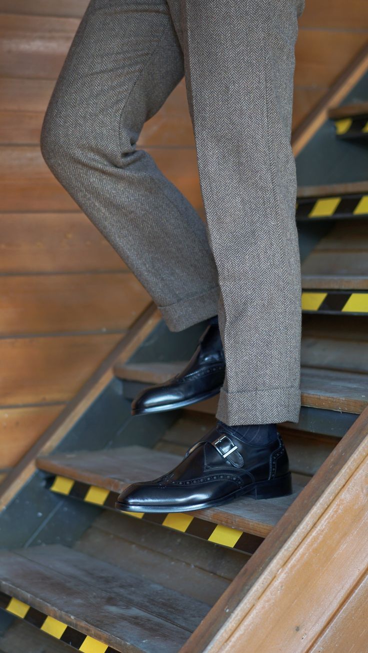 Classic Monk Strap Shoes for Men | Hand-Painted Leather Design