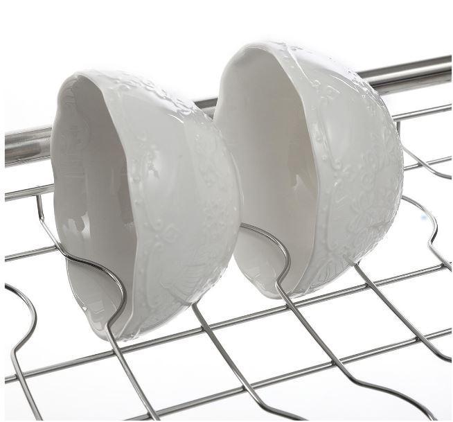 2-Tiered Over-the-Sink Kitchen Dish Drying Storage Rack