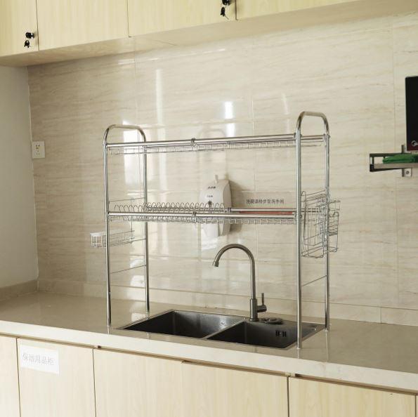 2-Tiered Over-the-Sink Kitchen Dish Drying Storage Rack