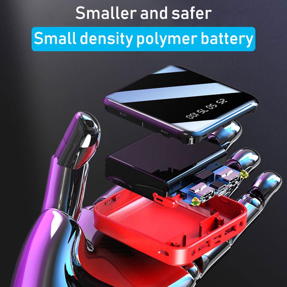 20000mAh Mini Power Bank For Xiaomi Phone 10000mah Portable Charger LED Power 4500mAh Power Bank External Battery Pack Powerbank