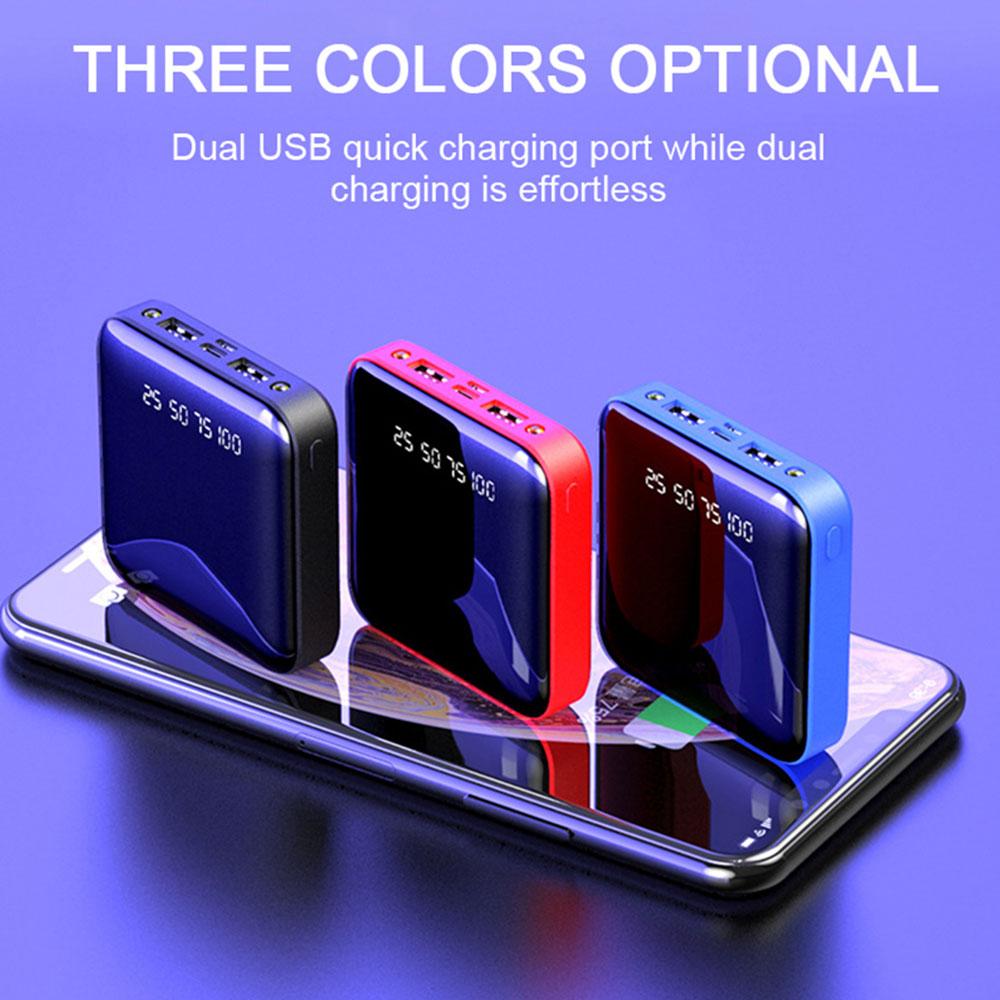 20000mAh Mini Power Bank For Xiaomi Phone 10000mah Portable Charger LED Power 4500mAh Power Bank External Battery Pack Powerbank