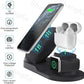 3 in 1 Fast Wireless Charger Dock Station Fast Charging For iPhone 11 11 Pro XR XS Max 8 for Apple Watch 2 3 4 5 For AirPods Pro