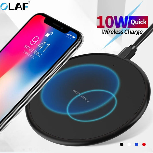 10W Fast Wireless Charger For iphone 11 8 Plus Qi Wireless Charging Pad For Samsung S10 Huawei P30 Pro Phone Charger Adapter