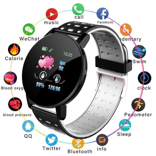 Bluetooth Smartwatch With Blood Pressure & Heart Rate Monitor For Android & IOS