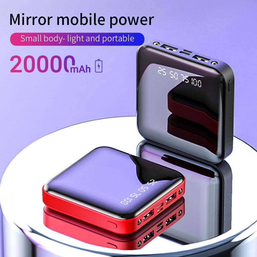 20000mAh Mini Power Bank For Xiaomi Phone 10000mah Portable Charger LED Power 4500mAh Power Bank External Battery Pack Powerbank