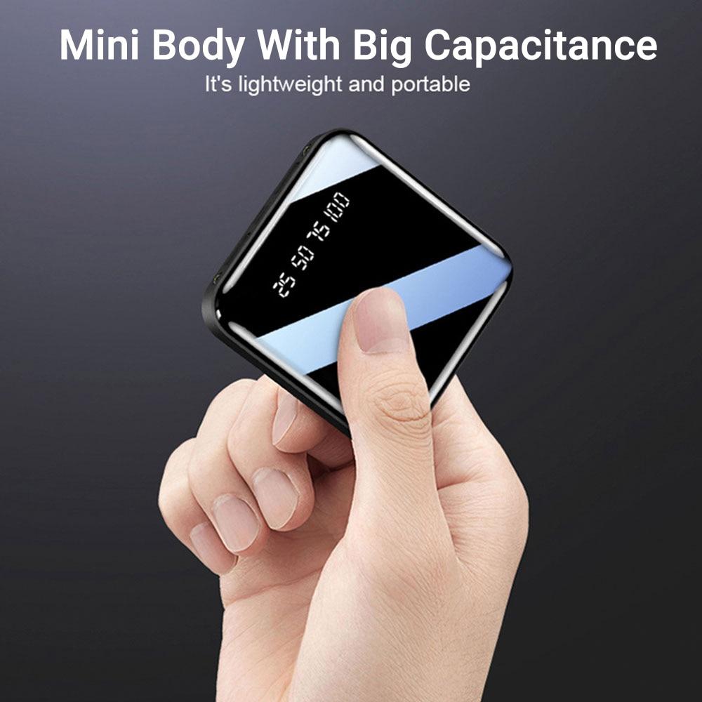 20000mAh Mini Power Bank For Xiaomi Phone 10000mah Portable Charger LED Power 4500mAh Power Bank External Battery Pack Powerbank