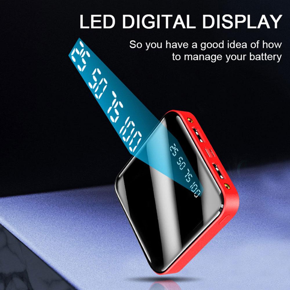 20000mAh Mini Power Bank For Xiaomi Phone 10000mah Portable Charger LED Power 4500mAh Power Bank External Battery Pack Powerbank