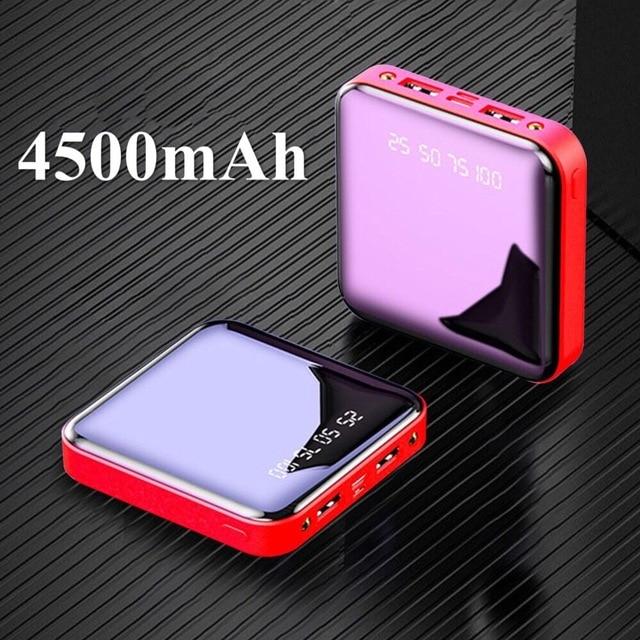 20000mAh Mini Power Bank For Xiaomi Phone 10000mah Portable Charger LED Power 4500mAh Power Bank External Battery Pack Powerbank