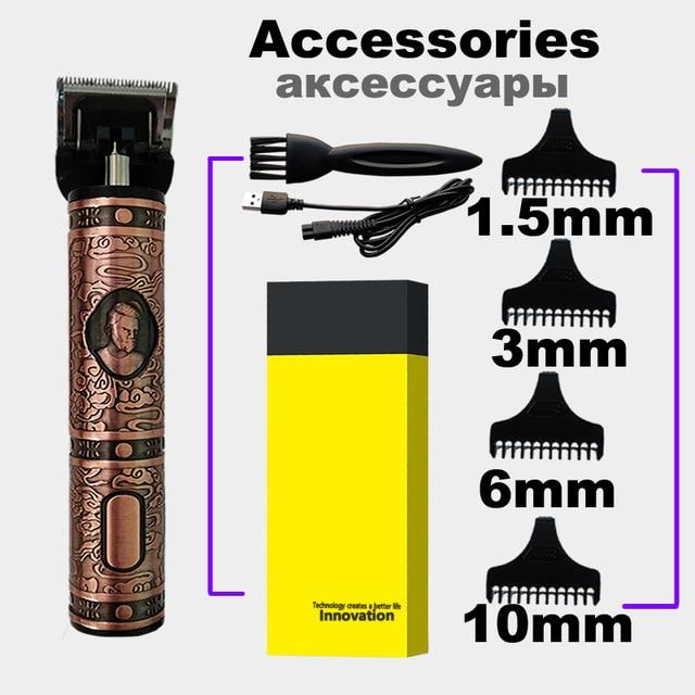 2020 USB Rechargeable  Hair Clipper Electric hair trimmer Cordless Shaver Trimmer 0mm Men Barber Hair Cutting Machine for men