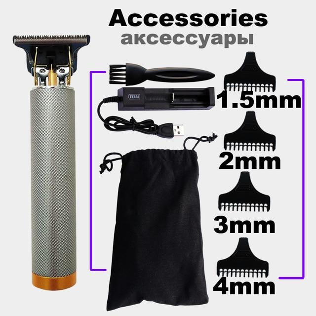 2020 USB Rechargeable  Hair Clipper Electric hair trimmer Cordless Shaver Trimmer 0mm Men Barber Hair Cutting Machine for men