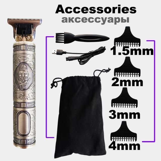 2020 USB Rechargeable  Hair Clipper Electric hair trimmer Cordless Shaver Trimmer 0mm Men Barber Hair Cutting Machine for men