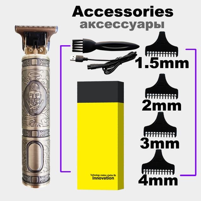 2020 USB Rechargeable  Hair Clipper Electric hair trimmer Cordless Shaver Trimmer 0mm Men Barber Hair Cutting Machine for men