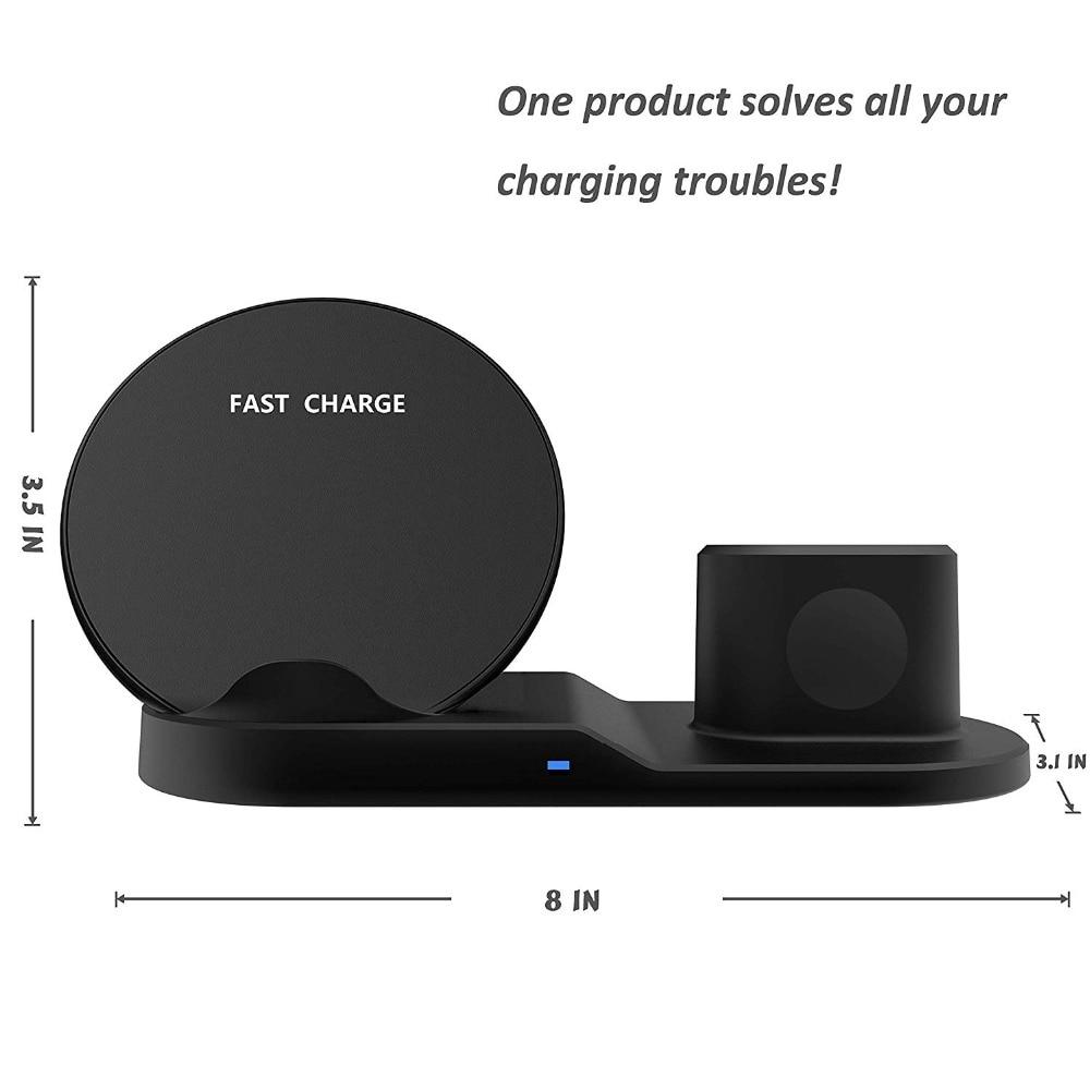 3 in 1 Fast Wireless Charger Dock Station Fast Charging For iPhone 11 11 Pro XR XS Max 8 for Apple Watch 2 3 4 5 For AirPods Pro