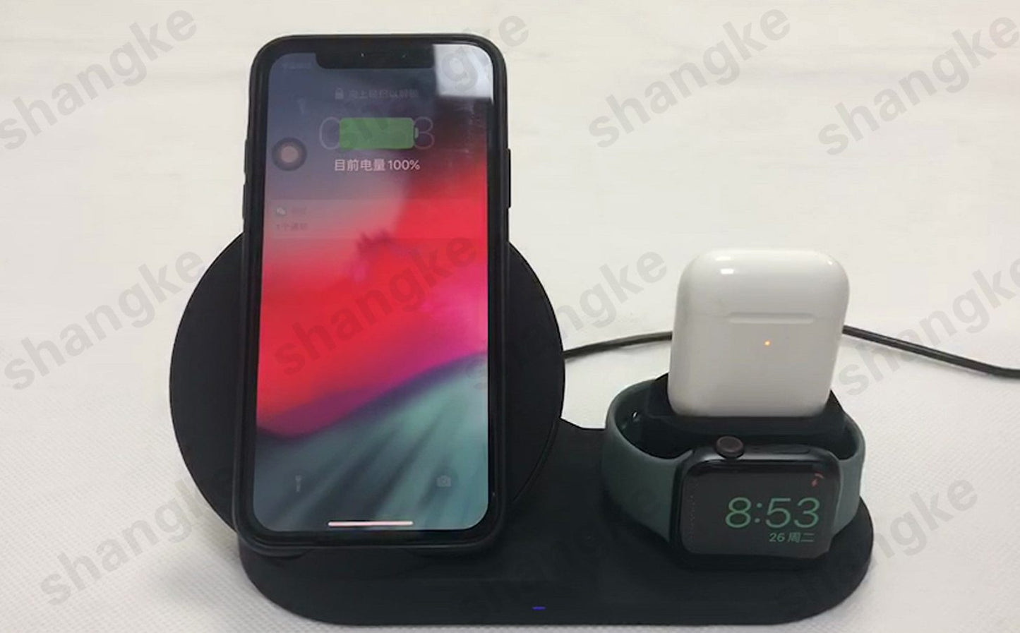 3 in 1 Fast Wireless Charger Dock Station Fast Charging For iPhone 11 11 Pro XR XS Max 8 for Apple Watch 2 3 4 5 For AirPods Pro