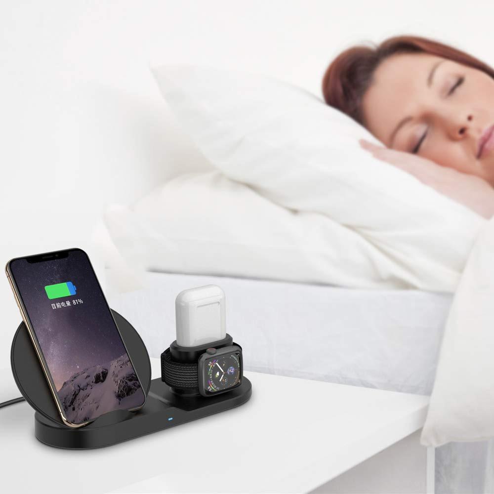 3 in 1 Fast Wireless Charger Dock Station Fast Charging For iPhone 11 11 Pro XR XS Max 8 for Apple Watch 2 3 4 5 For AirPods Pro